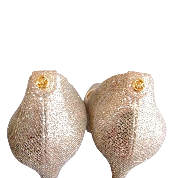 Michael Kors Gold Glitter Stiletto Heels Size 10 - Picture 8 of 10